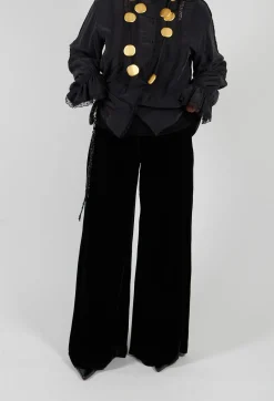 Velvet Trousers in Black