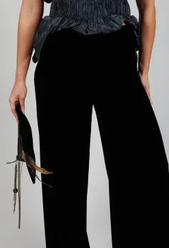 Velvet Trousers in Black