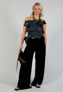 Velvet Trousers in Black