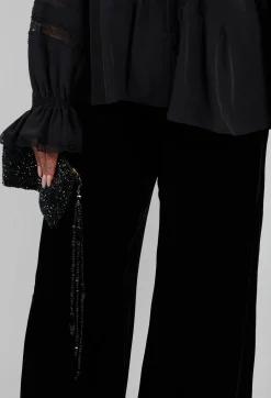Velvet Trousers in Black