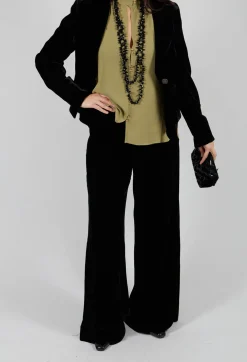Velvet Trousers in Black
