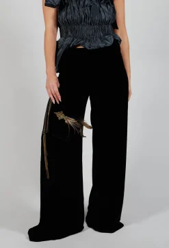 Velvet Trousers in Black