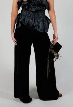 Velvet Trousers in Black