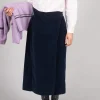 Velvet Wrap Skirt in Ink