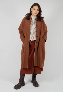 Velvet Wrap Skirt in Rust