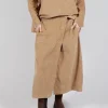 Velvet Wrap Skirt in Sugar
