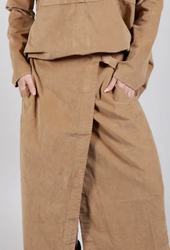 Velvet Wrap Skirt in Sugar