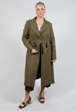 Verdi Midi Coat in Tweed