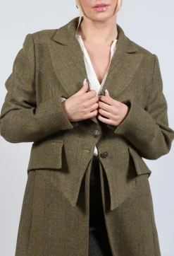 Verdi Midi Coat in Tweed
