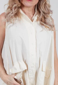Verodense Sleeveless Jacket in Schnee