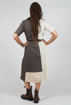 Veronique Dress in Lin/Cot Mixte