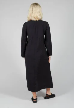 Vertical Stripe Dress in Black