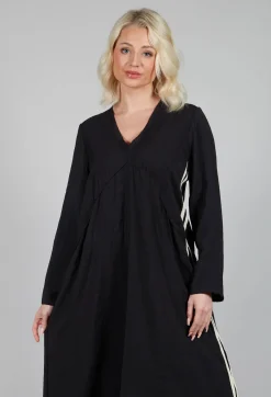 Vertical Stripe Dress in Black