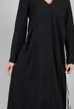 Vertical Stripe Dress in Black