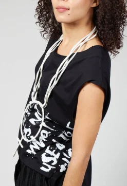 Vest Top in Black Print