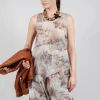 Vest Top with Raw Edges in Steppe Bronze