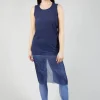 Vest with Silk Accent in Enzian Cloud