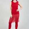 Vest with Silk Accent in Rose Cloud
