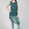 Vest with Silk Accent in Tulip Cloud