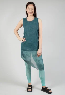 Vest with Silk Accent in Tulip Cloud