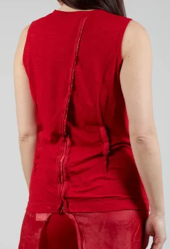 Vest with Silk Accent in Rose Cloud