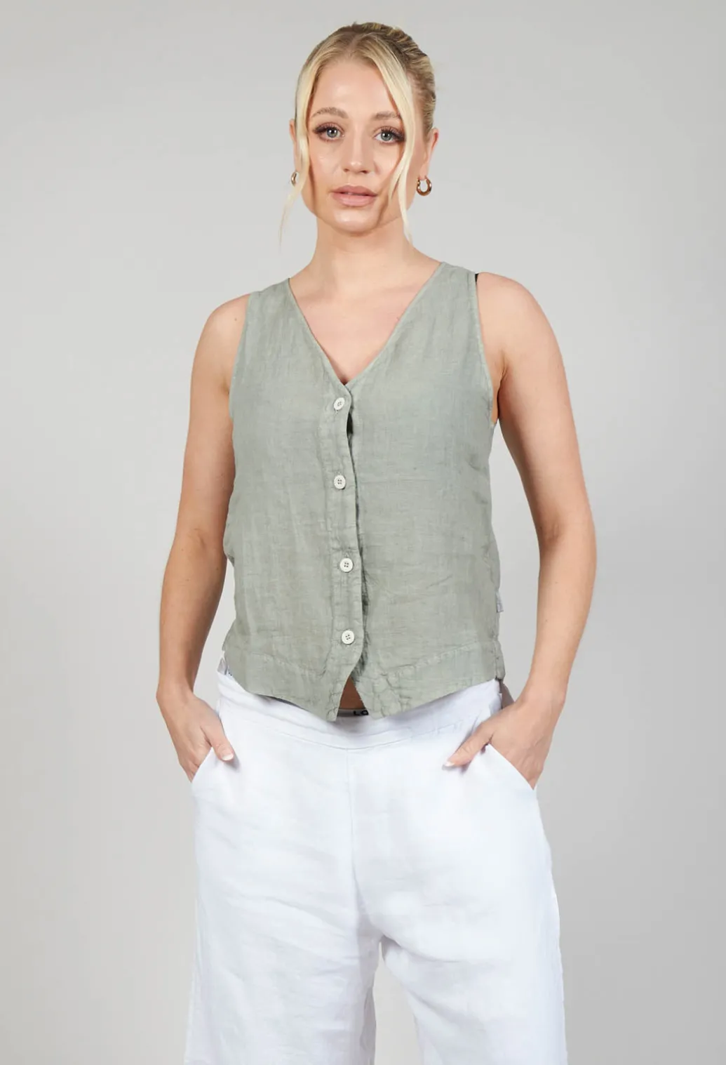 Vest Yune in Eucalyptus