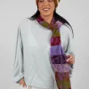 Vibrant Wool Scarf in Iris
