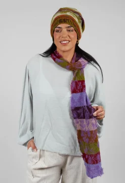Vibrant Wool Scarf in Iris