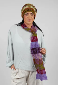 Vibrant Wool Scarf in Iris
