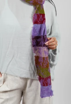 Vibrant Wool Scarf in Iris