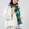 Vibrant Wool Scarf in Turquoise