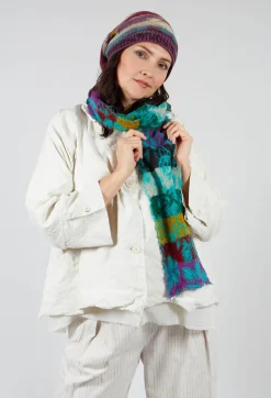 Vibrant Wool Scarf in Turquoise