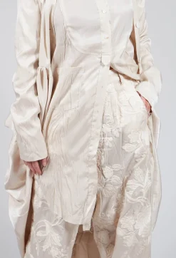 Vielles Fleurs Loose Trousers in Cream