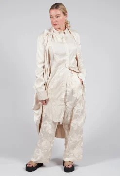 Vielles Fleurs Loose Trousers in Cream