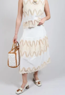 Villeneuve Skirt in Blanc