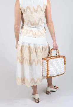 Villeneuve Skirt in Blanc