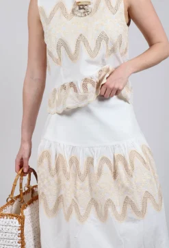 Villeneuve Skirt in Blanc