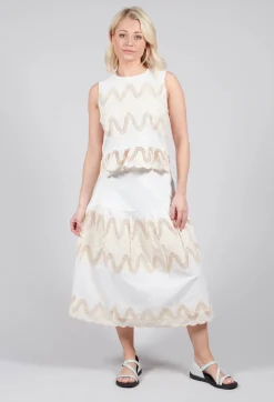 Villeneuve Skirt in Blanc