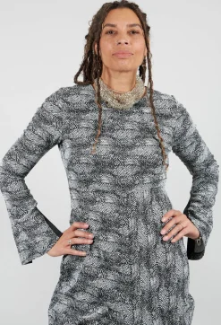 Vino Dress in Black and White