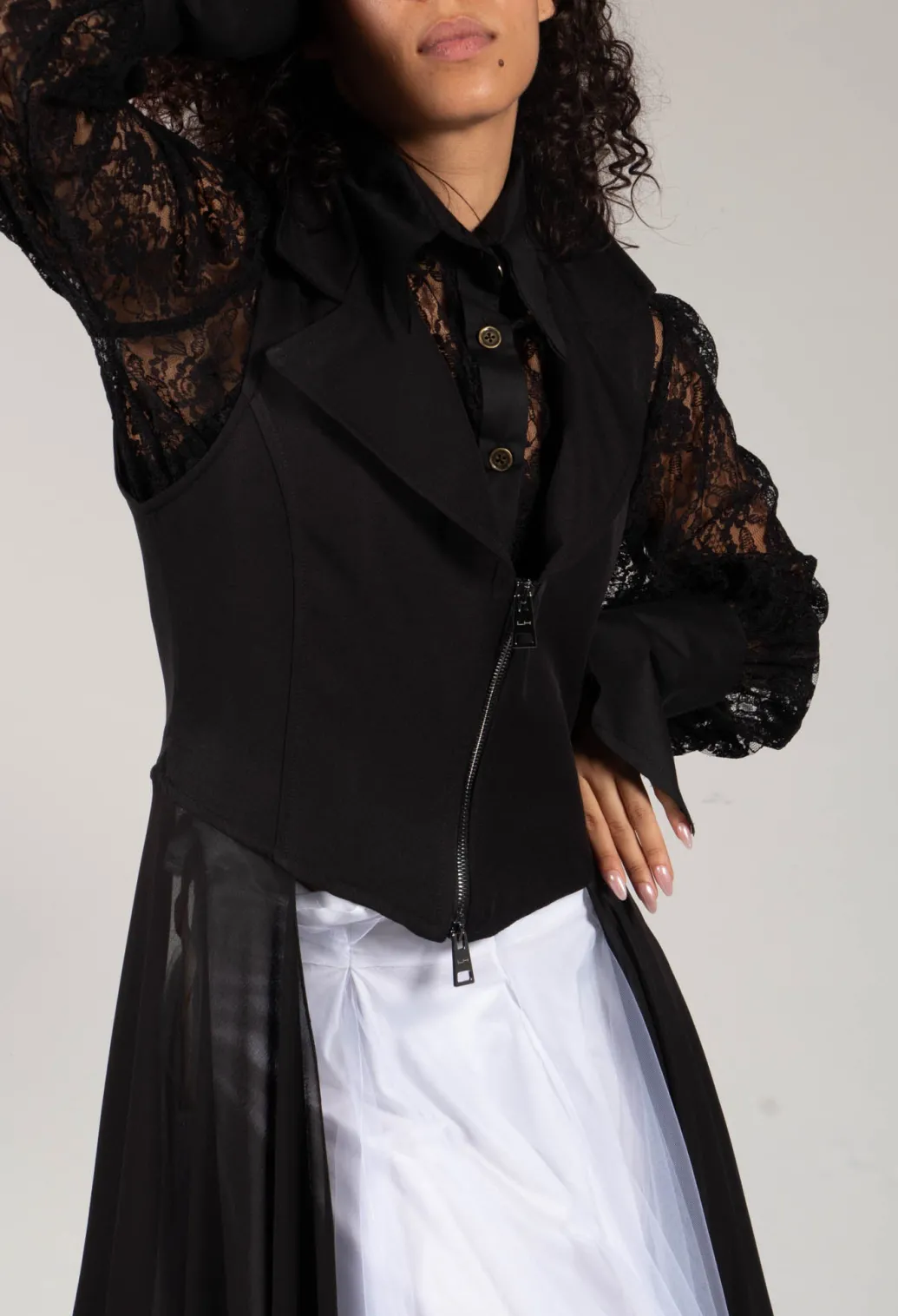 Vintage Lace Crop Shirt