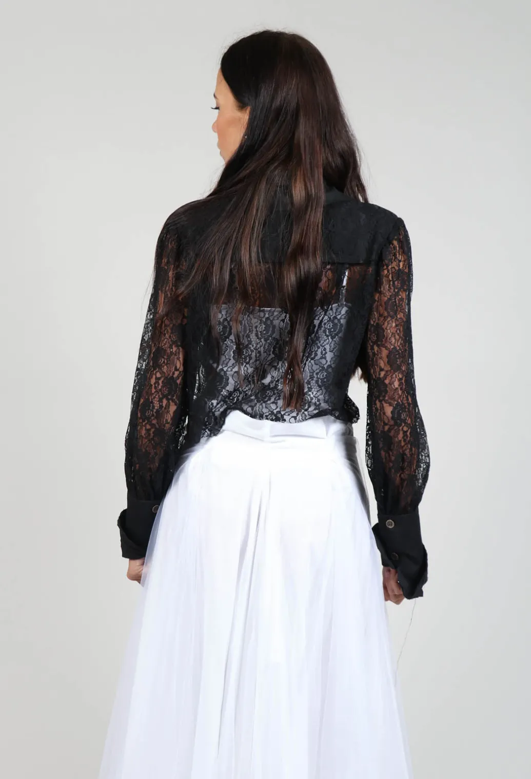 Vintage Lace Crop Shirt