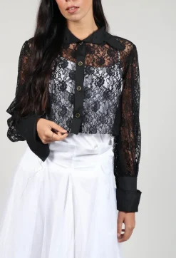 Vintage Lace Crop Shirt
