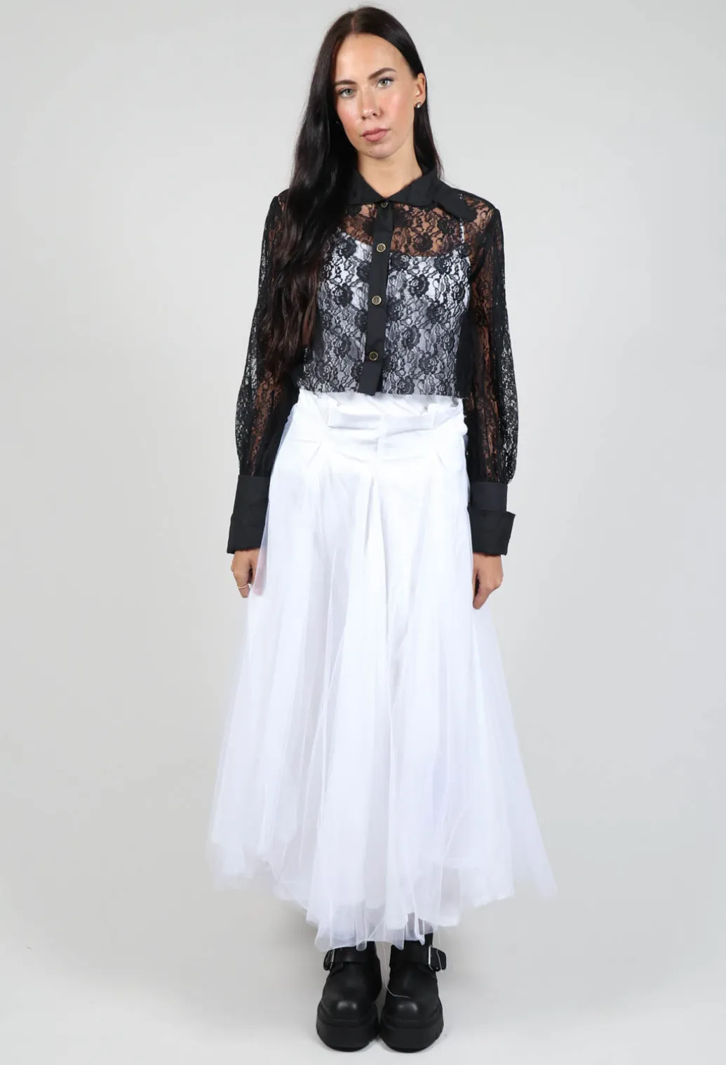 Vintage Lace Crop Shirt