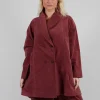 Vintage Look Coat in Intense Rust