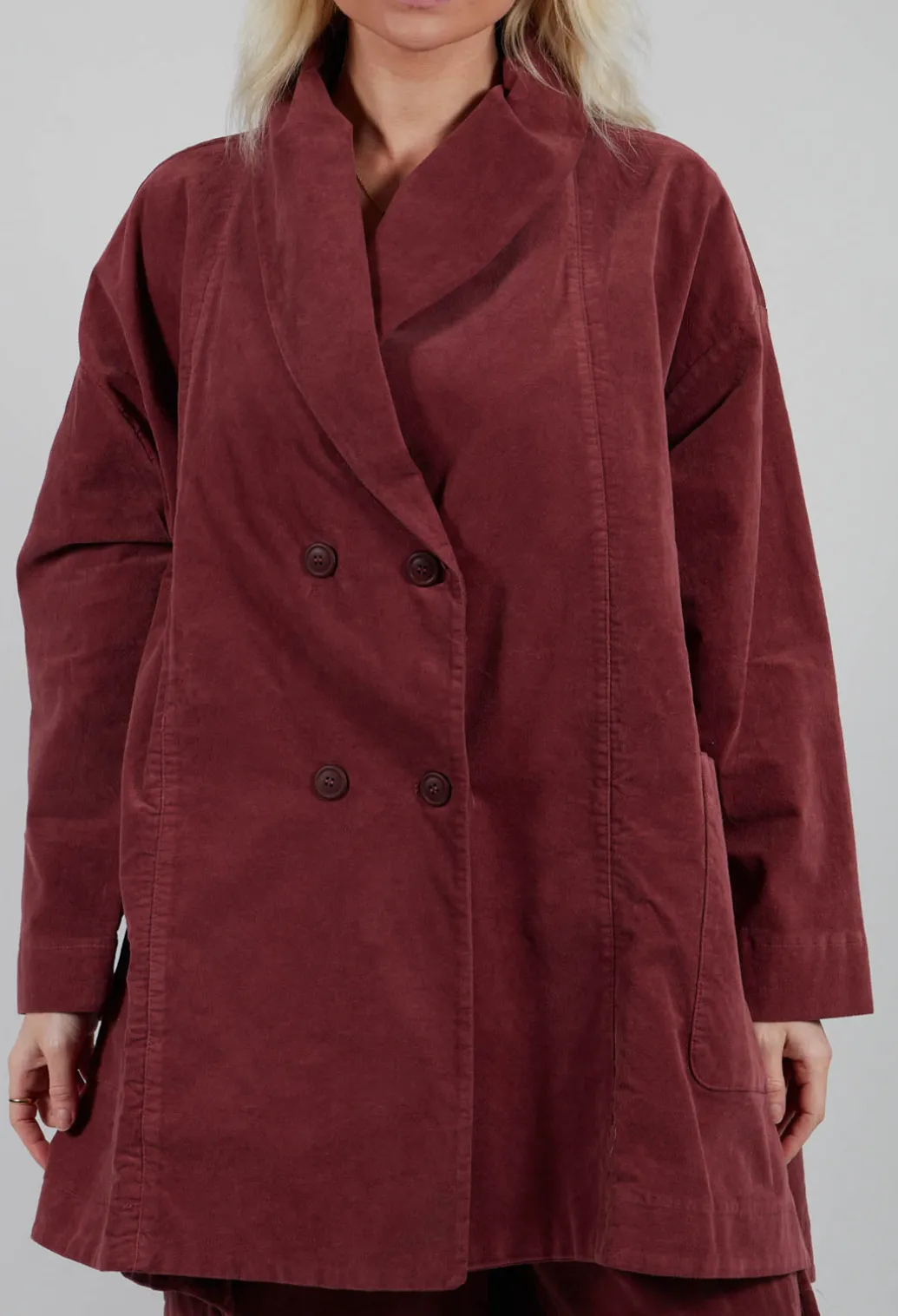 Vintage Look Coat in Intense Rust