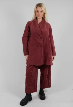Vintage Look Coat in Intense Rust