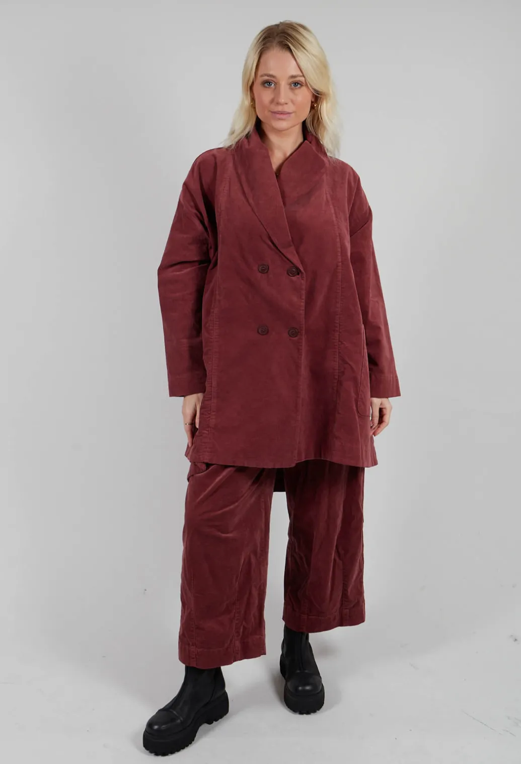 Vintage Look Coat in Intense Rust