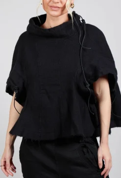 Virgin Wool Top in Black