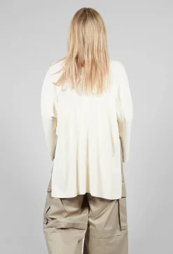 V-Neck Boxy Cardigan in White