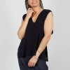 V-Neck Knitted Vest in Nero